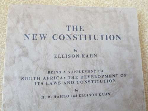 THE NEW CONSTITUTION  by Ellison Kahn