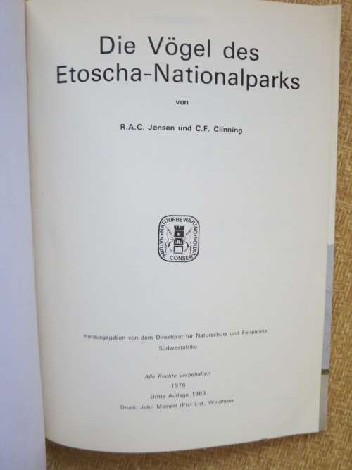 DIE VöGEL DES ETOSCHA-NATIONALPARKS  and  DIE VöGEL DES DAAN-VILJOEN-WILDPARKS