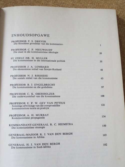 KOMMUNISME - TEORIE EN PRAKTYD  Onder redaksie van Prof. G. Cronjé