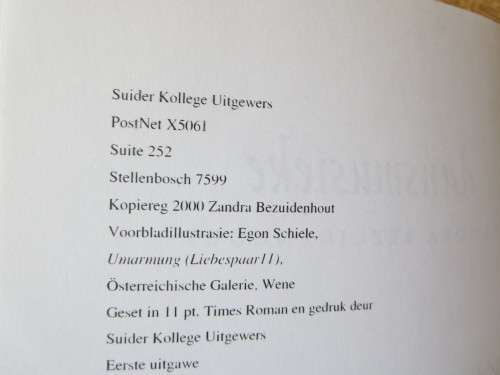 DANSMUSIEKE  deur Zandra Bezuidenhout  (Gedigte)