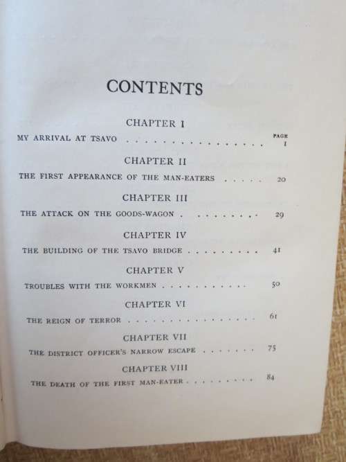 THE MAN-EATERS OF TSAVO  by J. H. Patterson