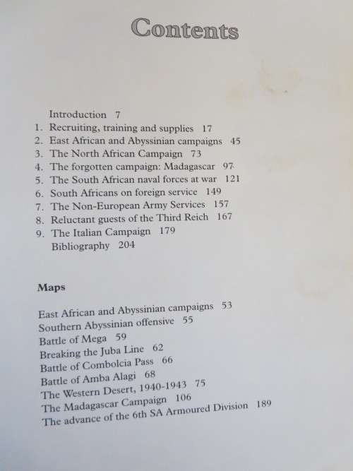 SOUTH AFRICA  IN WORLD WAR II  A  Pictorial History  by John Keene