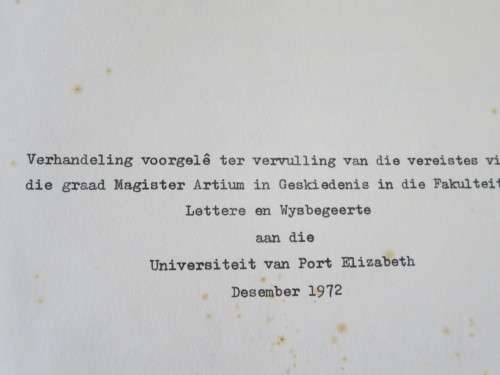 DIE GESKIEDENIS VAN BETHELSDORP  deur A. J. F. Meijers