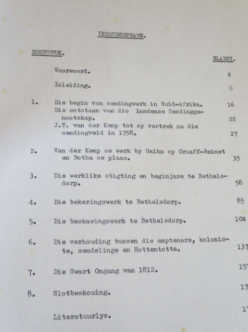 DIE GESKIEDENIS VAN BETHELSDORP  deur A. J. F. Meijers