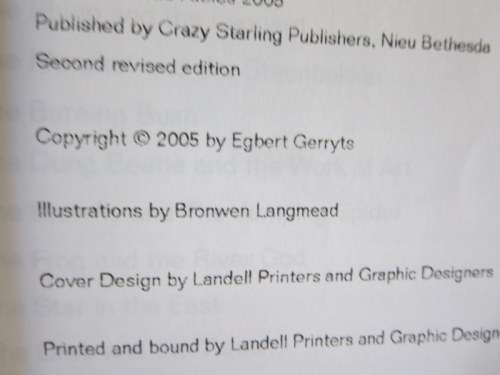 NIEU BETHESDA FABLES  by Egbert Gerryts