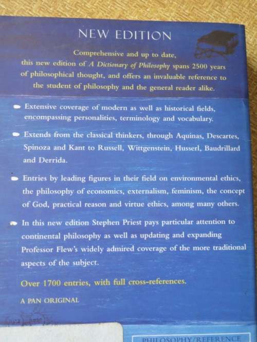 A DICTIONARY OF PHILOSOPHY  Edited by: Antony Flew and Stephen Priest