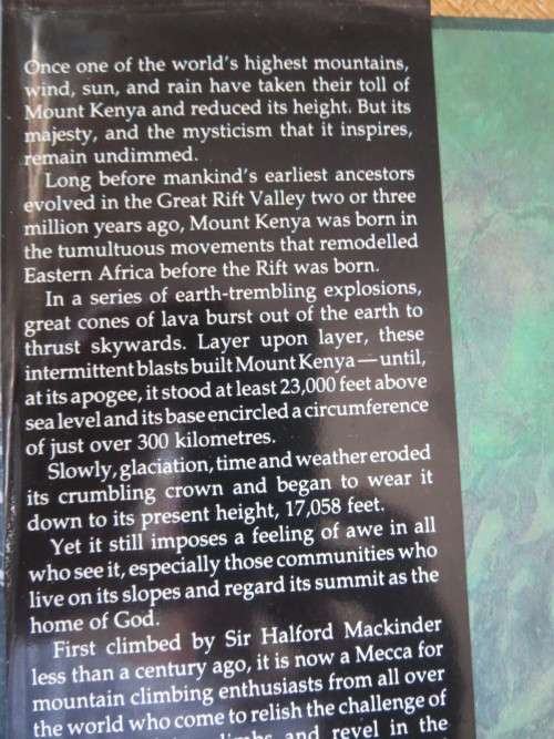 ON GOD`S MOUNTAIN The Story of Mount Kenia by M. Amin, D. Willetts and B. Tetley