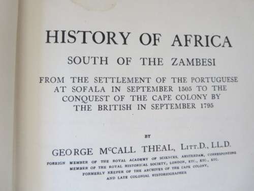 HISTORY OF SOUTH AFRICA  before 1795  by George McCall Theal  Volume 3