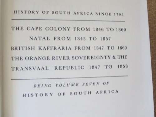 HISTORY OF SOUTH AFRICA  since 1795  by George McCall Theal  Volume 7