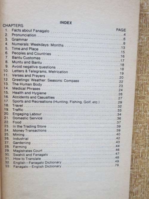 FANAGALO:  Phrase-book , Grammar and Dictionary  by J. D. Bold