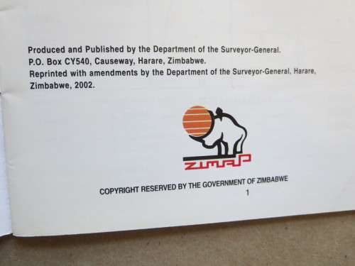 ATLAS OF ZIMBABWE  by Department of The Surveyor-General (RHODESIANA)
