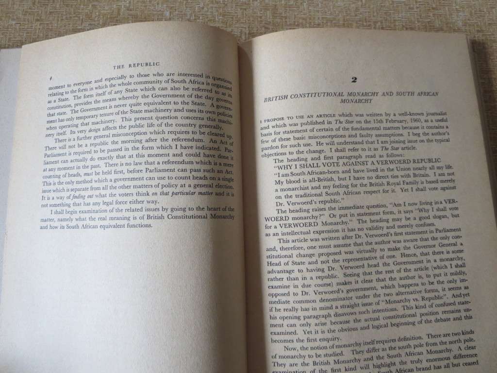 THE REPUBLIC - A REASONED VIEW  by G. A. Coetzee