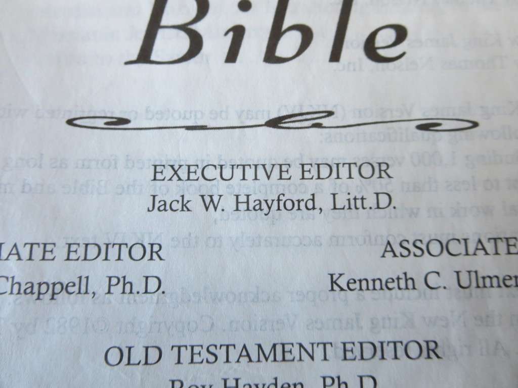 NEW SPIRIT FILLED LIFE BIBLE  Executive Editor: Jack W. Hayford  New King James Version
