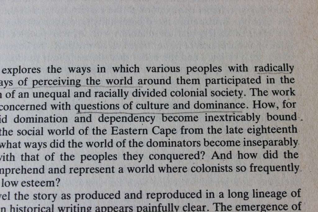 THE MAKING OF THE COLONIAL ORDER. Clifton C. Crais.
