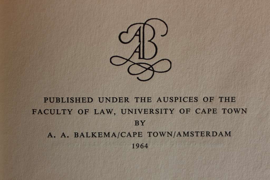 ACTA JURIDICA 1962 and 1963. (Law Journal of UCT Law Faculty)   (W)