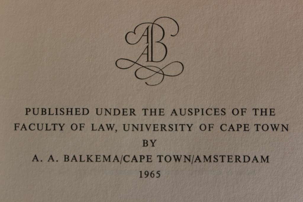ACTA JURIDICA 1962 and 1963. (Law Journal of UCT Law Faculty)   (W)