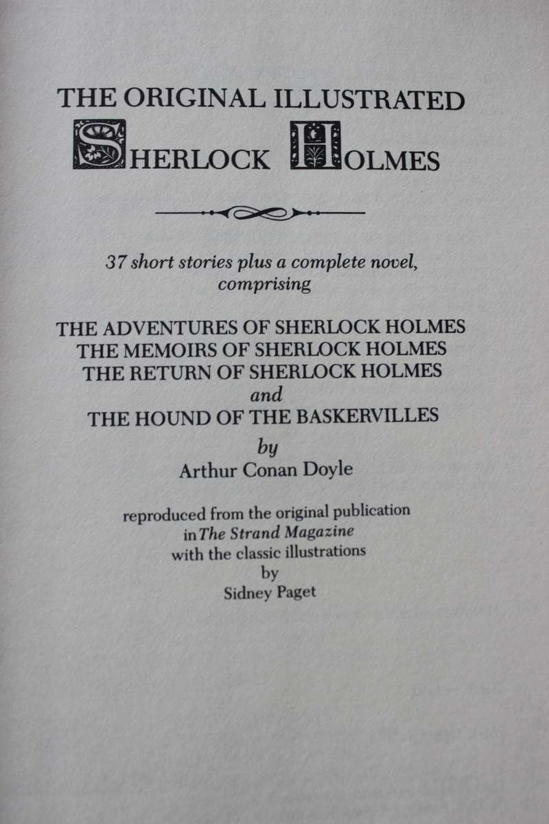 THE ORIGINAL ILLUSTRATED SHERLOCK HOLMES by Arthur Conan Doyle.