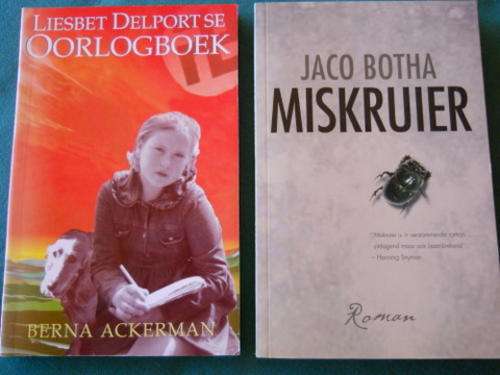 Berna Ackerman - Liesbet Delport se Oorlogboek.  Jaco Botha: Miskruier (2 boeke)