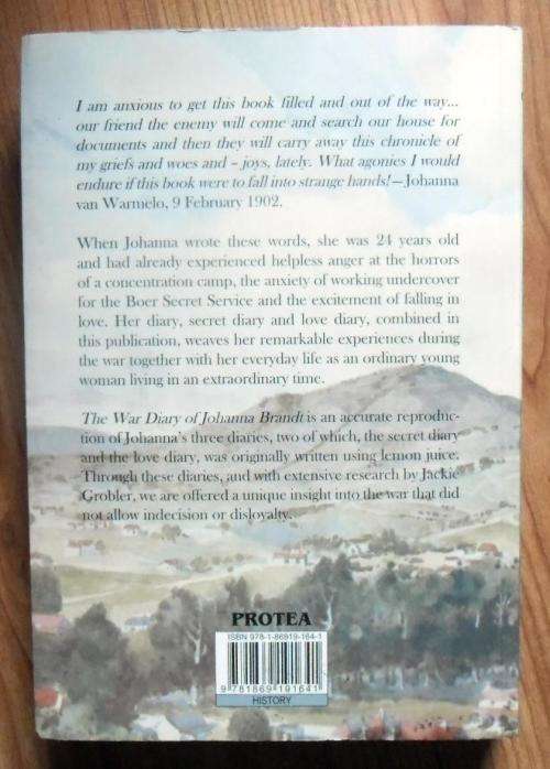 THE WAR DIARY OF JOHANNA BRANDT by Jackie Grobler (Editor)