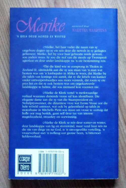 MARIKE ¿ ¿n Reis deur somer en winter deur Maretha Maartens
