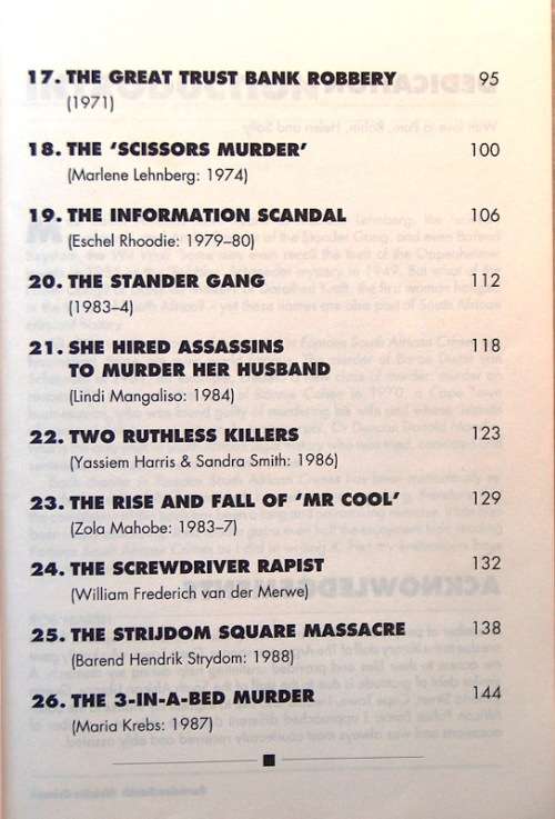 FAMOUS SOUTH AFRICAN CRIMES by Rob Marsh