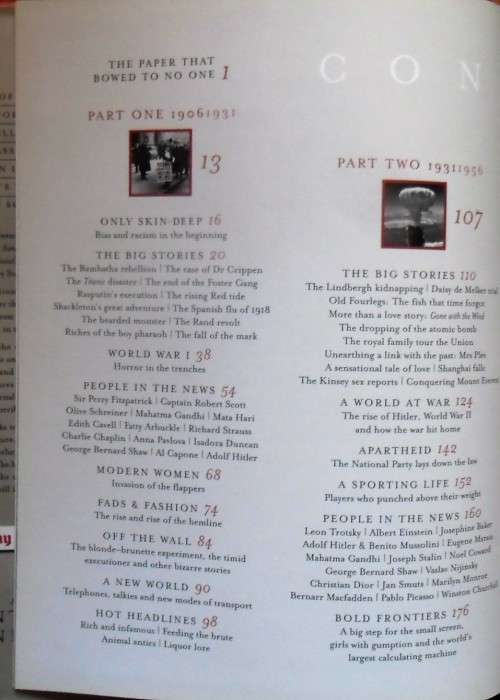 A CENTURY OF SUNDAYS 1906-2006 A 100 years of breaking news in the Sunday Times by Nadine Dreyer (Ed