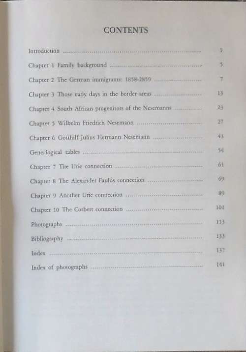 FROM POMERANIA TO KAFFRARIA A family chronicle of the Nesermann and related families by G R Neserman