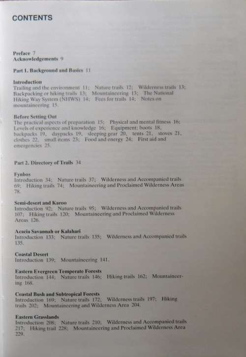 EVERYONES GUIDE TO TRAILING & MOUNTAINEERING IN SOUTHERN AFRICA by Jaynee Levy