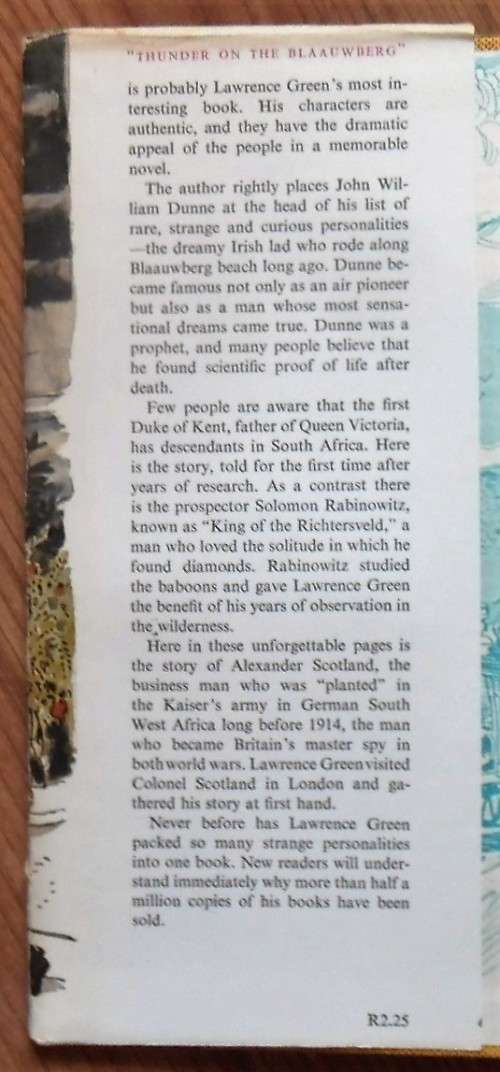 THUNDER ON THE BLAAUWBERG by Lawrence G GreenR115