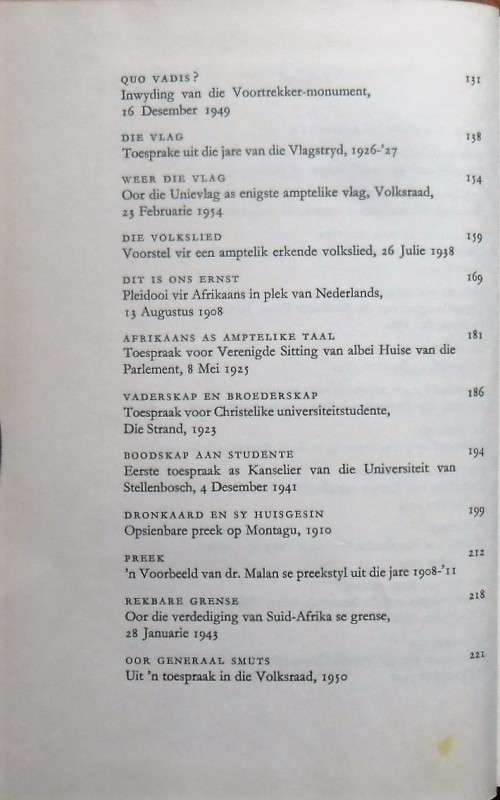 GLO IN U VOLK deur D F Malan as Redenaar