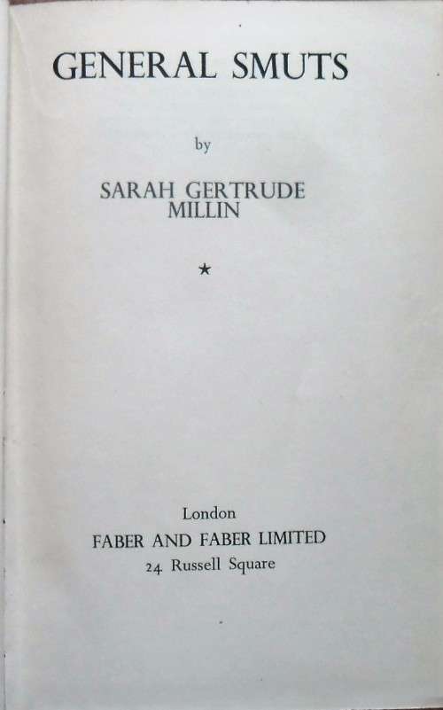 GENERAL SMUTS 1 & 2 by Sarah Gertrude Millin