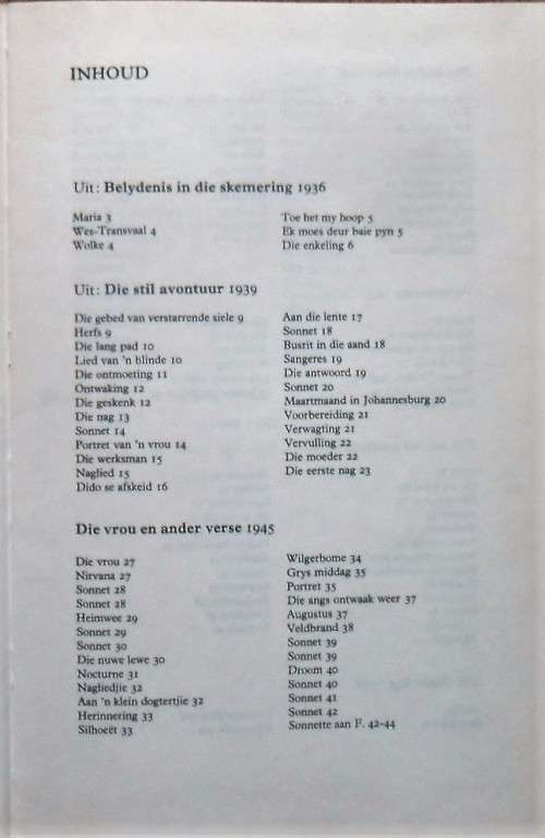 GEDIGTE 1936-1958 deur Elizabeth Eybers