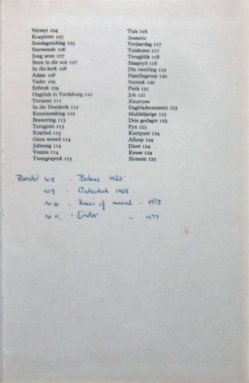 GEDIGTE 1936-1958 deur Elizabeth Eybers