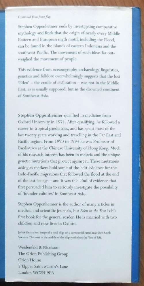 EDEN IN THE EAST The Drowned Continent of Southeast Asia by Stephen OppemheimerR135