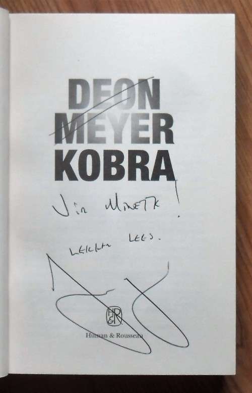 KOBRA deur Deon Meyer (SIGNED)