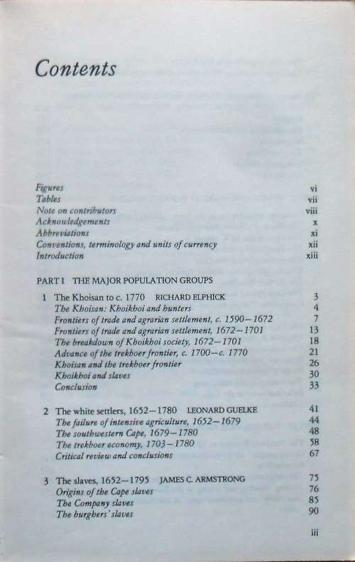 THE SHAPING OF SOUTH AFRICAN SOCIETY 1652-1820 by R Elphick & H Giliomee (Editors)
