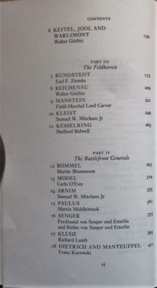 HITLERS GENERALS by Correlli Barnett (Editor)