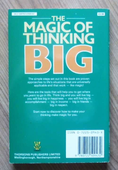 THE MAGIC OF THINKING BIG by David J Schwartz