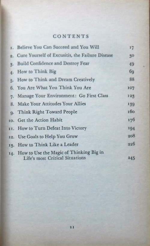 THE MAGIC OF THINKING BIG by David J Schwartz