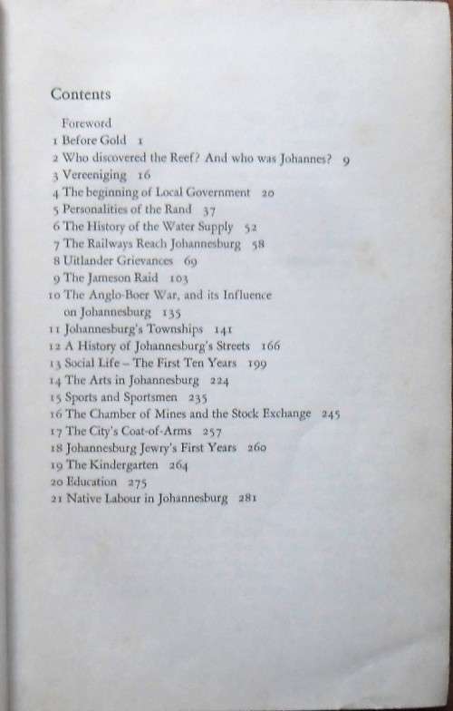 A HISTORY OF JOHANNESBURG by G A Leyds