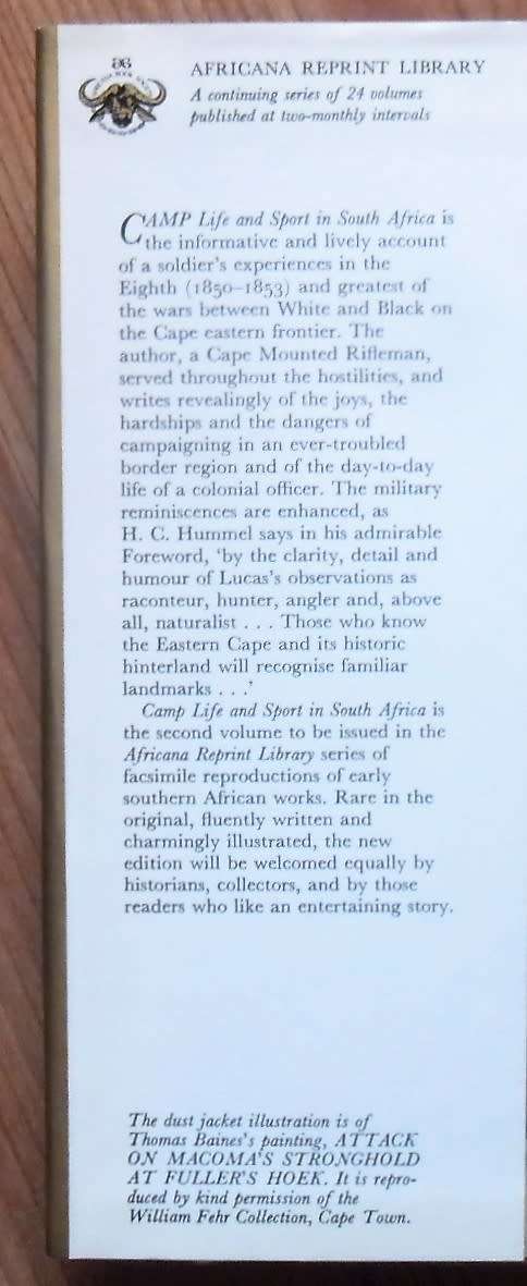 CAMP LIFE AND SPORT IN SOUTH AFRICA by T J Lucas