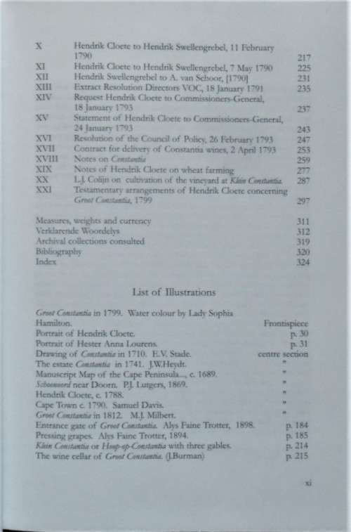 HENDRIK CLOETE, GROOT CONSTANTIA AND THE VOC 1778-1799 by/deur G J Schutte (Ed) VRS2 34