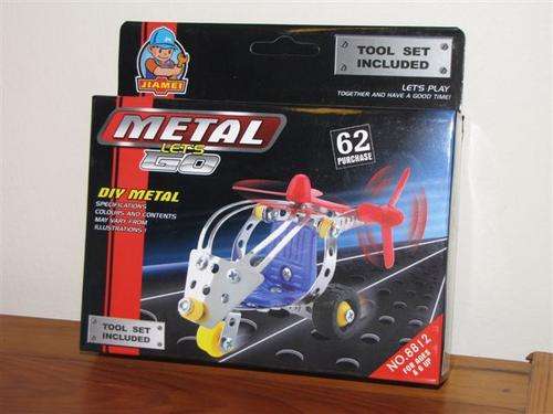 Metal DIY Model with 62 pieces for age 8 and up - HELICOPTER