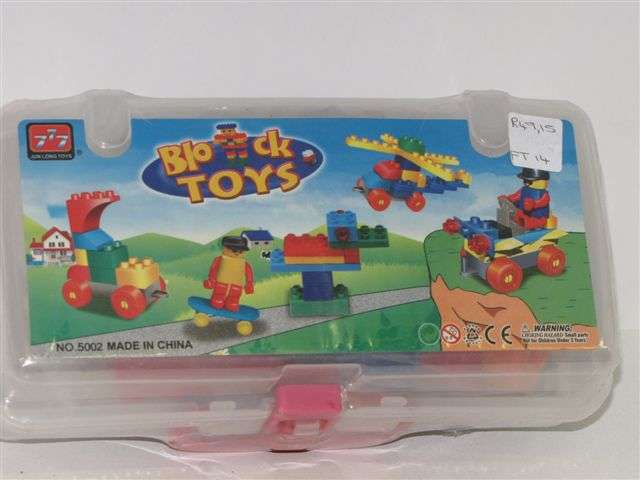 Block toys in container