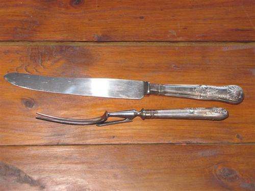 Sheffield carving knife and fork