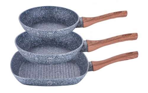 Berlinger Haus - Marble Coating Fry & Grill Set - 3 Piece BH-1215