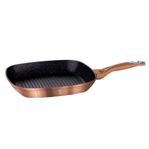 Berlinger Haus 28cm Marble Coating Grill Pan - Rose Gold Metallic Line