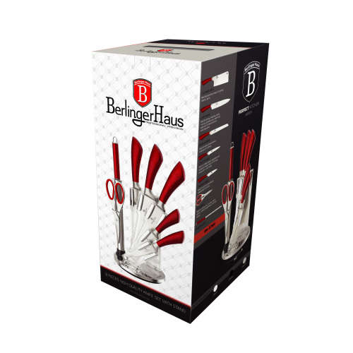 Berlinger Haus 8-Piece knife set with stand, SS, Perfect Kitchen Line