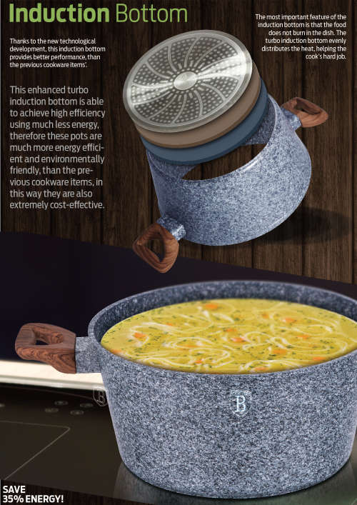 Berlinger Haus Granit Marble Coating Forest Line 3-Piece Cookware Set