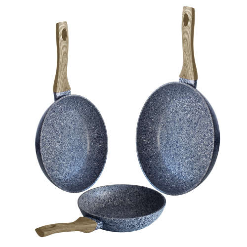 Berlinger Haus 3-Piece Marble Coating Forest Line Fry Pan Set ¿ Light Wood ¿ BH-1567